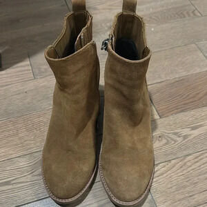 Blonde Brand Waterproof Tan Suede Ankle Boots. Size 7. Good Pre-owned condition